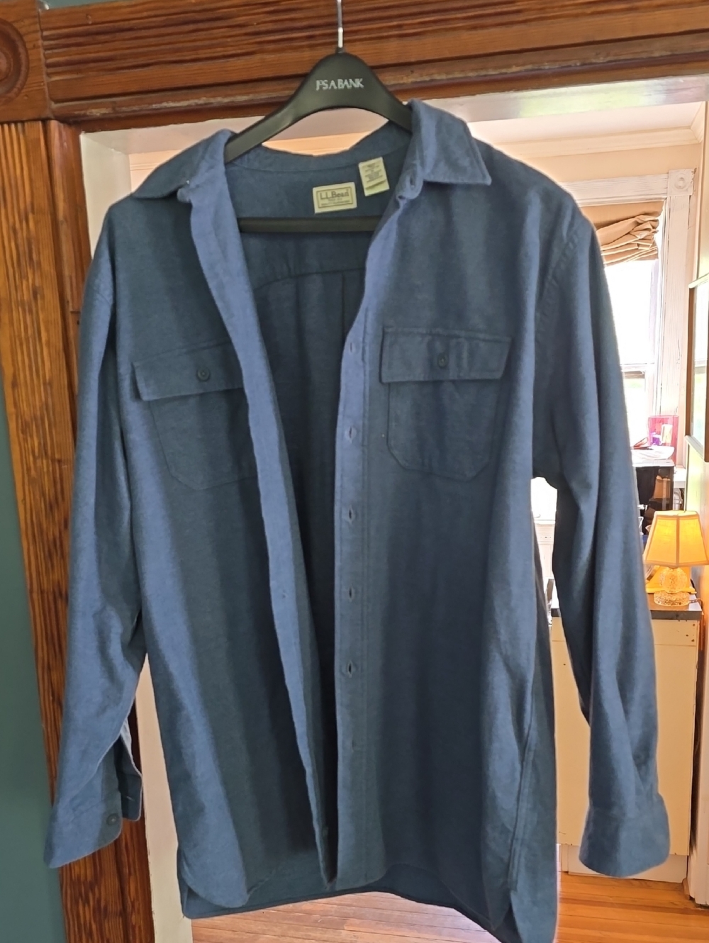 L.L. Bean Vintage Heather Blue Chamois Shirt /Jacket Excellent Condition Unisex